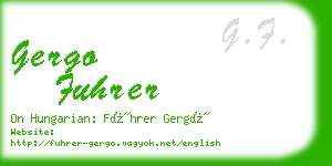 gergo fuhrer business card